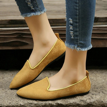 Μόδα γυναικεία παπούτσια 2023 Μυτερά γυναικεία φλατ παπούτσια Casual ευέλικτα Lazy γυναικεία ίσια παπούτσια Μασίφ ελαφρύ στόμα Flat χαμηλά τακούνια