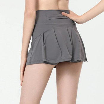 Καλοκαιρινή πλισέ γυναικεία αθλητική φούστα τένις Ψηλόμεση αναπνεύσιμη κοντή φούστα γιόγκα για τρέξιμο Quick Dry Fitness φούστα