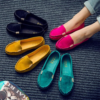 Νέα γυναικεία ίσια παπούτσια για άνοιξη και φθινόπωρο Flat loafers Γυναικεία παπούτσια Μόδα αντιολισθητικά Απαλά, στρογγυλά, τζιν ίσια παπούτσια
