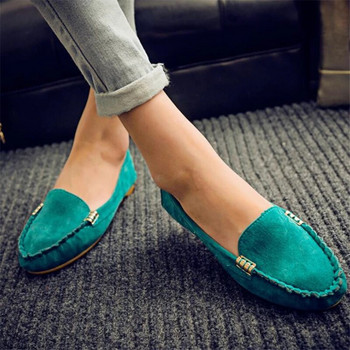 Νέα γυναικεία ίσια παπούτσια για άνοιξη και φθινόπωρο Flat loafers Γυναικεία παπούτσια Μόδα αντιολισθητικά Απαλά, στρογγυλά, τζιν ίσια παπούτσια