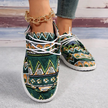 Обувки за жени 2023 Горещи разпродажби Дамски равни обувки Летни дишащи платнени мокасини Дамски леки плъзгащи се плоски маратонки Mujer