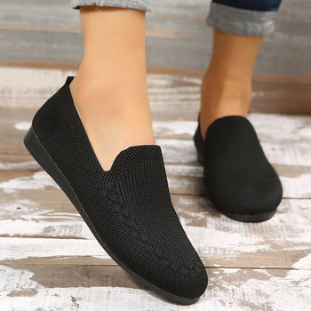 Γυναικεία αθλητικά παπούτσια που αναπνέουν Καλοκαίρι 2023 Άνετα μαλακά πλεκτά casual παπούτσια Γυναικεία slip-on flat τακούνια παπούτσια για περπάτημα για γυναίκες