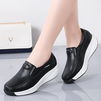 Νέα ανοιξιάτικα πάνινα παπούτσια Γυναικεία Flats Πλατφόρμα Loafers Γυναικεία  Comfort Wedge Moccasins Orthopedic Slip On Casual Shoes