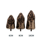Φθινοπωρινό Sexy Leopard Print Γυναικεία Παπούτσια Ψηλοτάκουνα 6-10cm Κομψά ψηλοτάκουνα γραφείου Γυναικεία σανδάλια μυτερά Luxury single παπούτσια