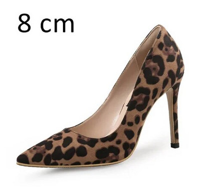 Φθινοπωρινό Sexy Leopard Print Γυναικεία Παπούτσια Ψηλοτάκουνα 6-10cm Κομψά ψηλοτάκουνα γραφείου Γυναικεία σανδάλια μυτερά Luxury single παπούτσια