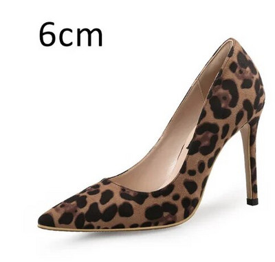 Φθινοπωρινό Sexy Leopard Print Γυναικεία Παπούτσια Ψηλοτάκουνα 6-10cm Κομψά ψηλοτάκουνα γραφείου Γυναικεία σανδάλια μυτερά Luxury single παπούτσια