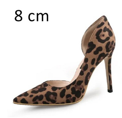 Φθινοπωρινό Sexy Leopard Print Γυναικεία Παπούτσια Ψηλοτάκουνα 6-10cm Κομψά ψηλοτάκουνα γραφείου Γυναικεία σανδάλια μυτερά Luxury single παπούτσια