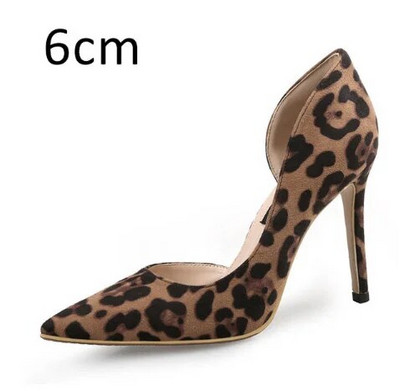 Φθινοπωρινό Sexy Leopard Print Γυναικεία Παπούτσια Ψηλοτάκουνα 6-10cm Κομψά ψηλοτάκουνα γραφείου Γυναικεία σανδάλια μυτερά Luxury single παπούτσια