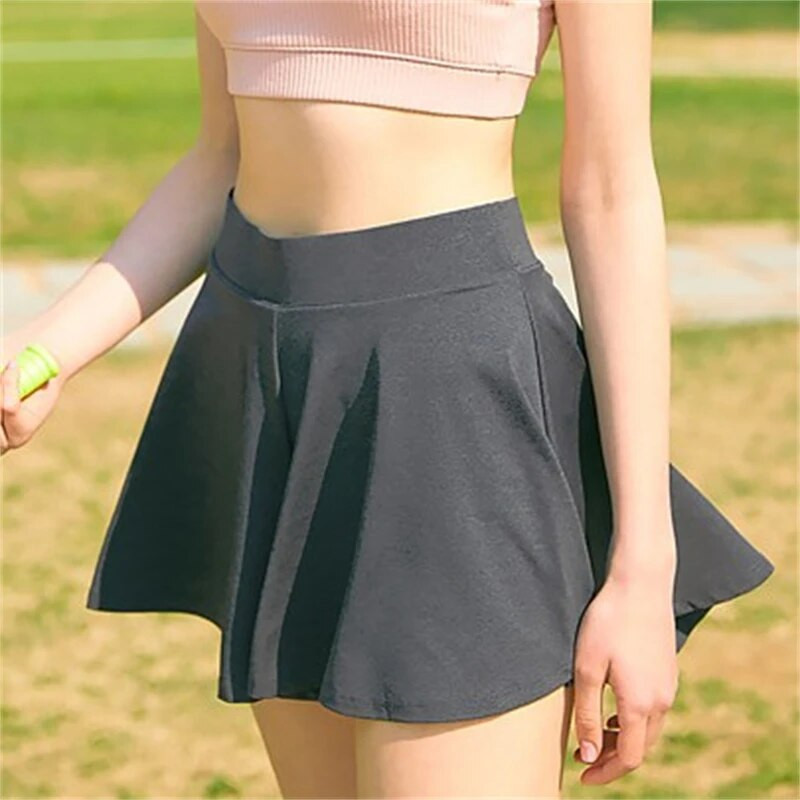 Sieviešu sporta zāles sporta svārki ar augstu vidukli skriešanas tenisa svārki Quick Dry elpojoši jogas fitnesa svārki
