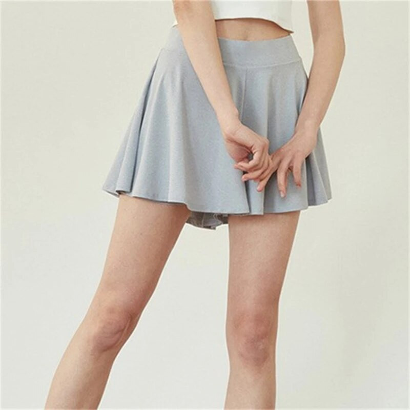 Sieviešu sporta zāles sporta svārki ar augstu vidukli skriešanas tenisa svārki Quick Dry elpojoši jogas fitnesa svārki