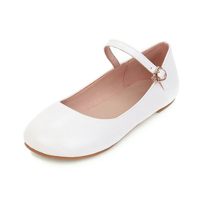 Γυναικεία Flat Mary Janes Παπούτσια μπαλέτου με στρογγυλά δάχτυλα 2023 Μόδα με στρογγυλή πόρπη Γυναικεία παπούτσια για βάρκα Zapatos Mujer