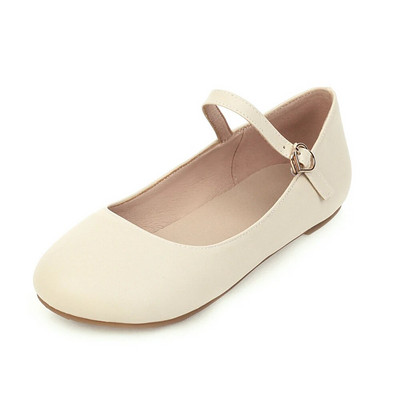 Γυναικεία Flat Mary Janes Παπούτσια μπαλέτου με στρογγυλά δάχτυλα 2023 Μόδα με στρογγυλή πόρπη Γυναικεία παπούτσια για βάρκα Zapatos Mujer