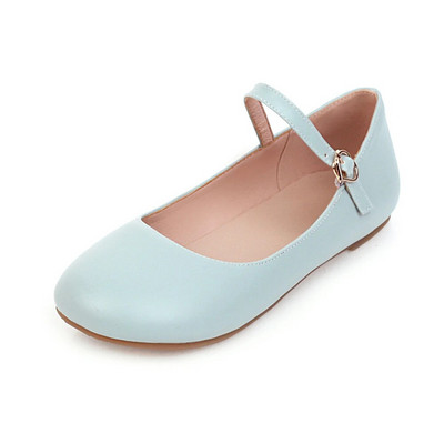 Γυναικεία Flat Mary Janes Παπούτσια μπαλέτου με στρογγυλά δάχτυλα 2023 Μόδα με στρογγυλή πόρπη Γυναικεία παπούτσια για βάρκα Zapatos Mujer