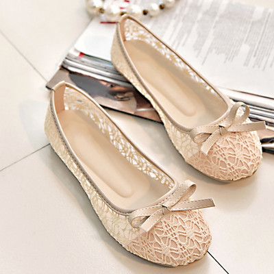 2020 Нови дамски плоски обувки Балетни обувки Модни дамски обувки с панделка Плоски сладки кухи летни дамски обувки с изрезки