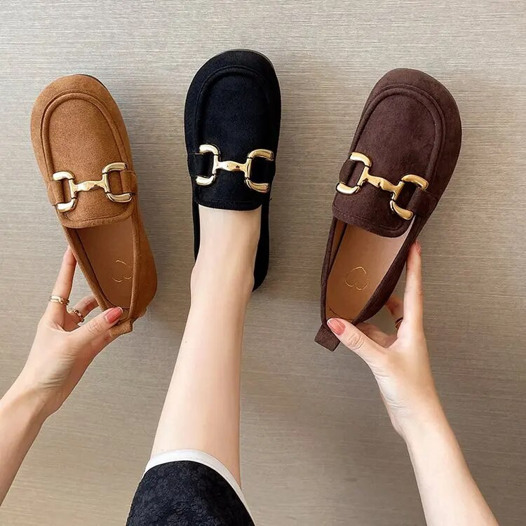 Sieviešu plakanie apavi 2023. gads. Ikdienišķa mode Pievelkamās balerīnas Sieviešu plakanās lakādas kurpes Sieviešu pavasara rudens dāmu apavi Jaunums