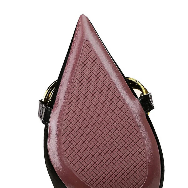 Sieviešu 7,5 cm 9,5 cm augsti papēži Escarpins Pumps Lady Metal Chain zemi papēži Fetišs naktsklubs Slim Fit Party Zaļie biroja izlaiduma apavi