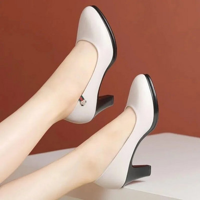 Cresfimix Zapatos De Mujer Γυναικεία Χαριτωμένα Γλυκά Μαύρα Pu Δερμάτινα Στρογγυλά Δάχτυλα Γραφείου Τετράγωνο Τακούνι Παπούτσια Γυναικεία Μόδα Άνετα Παπούτσια A300ab
