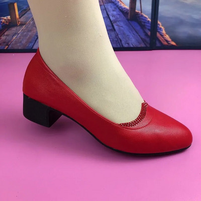Cresfimix Zapatos De Mujer Γυναικεία Χαριτωμένα Γλυκά Μαύρα Pu Δερμάτινα Στρογγυλά Δάχτυλα Γραφείου Τετράγωνο Τακούνι Παπούτσια Γυναικεία Μόδα Άνετα Παπούτσια A300ab