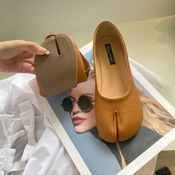 Пролетни нови дамски равни обувки Дамски сандали тип лодка с разделени пръсти Ninja Дамски ретро сбити ретро уютни обувки за ходене Mujer Zapatos