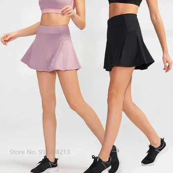 Γυναικεία φούστα τένις για ψηλόμεσο αθλητικό σκόρτ παντελόνι Quick Dry Yoga Φούστα Γυναικείο μονόχρωμο σορτς γκολφ Slim Fit Running bottom