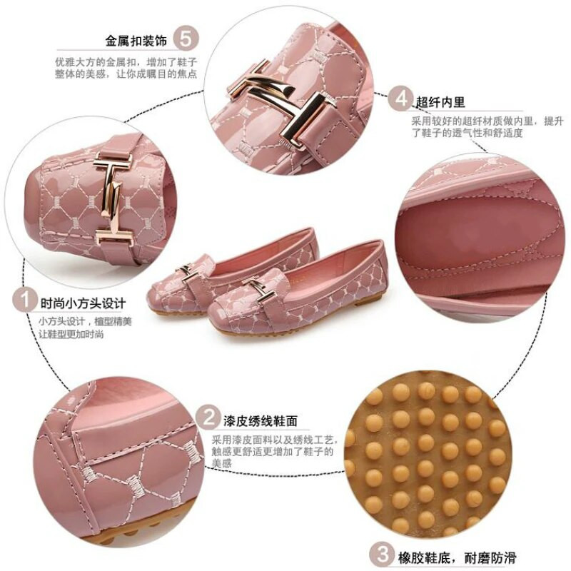 Sieviešu apavi Balets Basic Flats Sieviešu ballītes Kāzu kleita Sieviešu pievelkamās laivas apavi lakādas Vislabāk pārdotās augstas kvalitātes