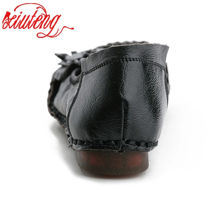 Xiuteng, mīksts apakšas, ērtas, rokām darinātas sieviešu apavi ādu ikdienišķa darba elastīgi laivu apavi sievietēm