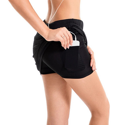 Дамска спортна пола Лека спортна пола с джобове за бягане на тенис