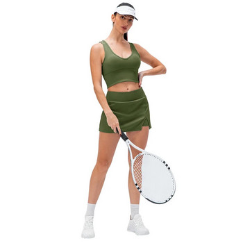 Ασφαλείς φούστες τένις Γυμναστήριο Golf Running Ribbing Παντελόνι SEXY Γυναικείο αθλητικό σορτς γυμναστικής Τσέπη ψηλόμεσο φούστα μόδας