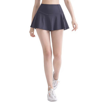 Νέα ψηλή μέση γιόγκα κοντή φούστα Γυναικείες αθλητικές φούστες τένις Εσωτερικά σορτς καλσόν Φόρεμα γκολφ για τρέξιμο Skort γυμναστικής γρήγορης στεγνώματος