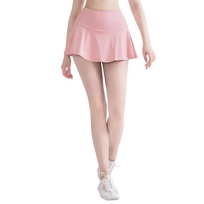 Fusta scurtă yoga cu talie înaltă pentru femei Fuste sport tenis Pantaloni scurți interioare Colanți Rochie pentru alergare Golf cu uscare rapidă Pantaloni de antrenament pentru fitness