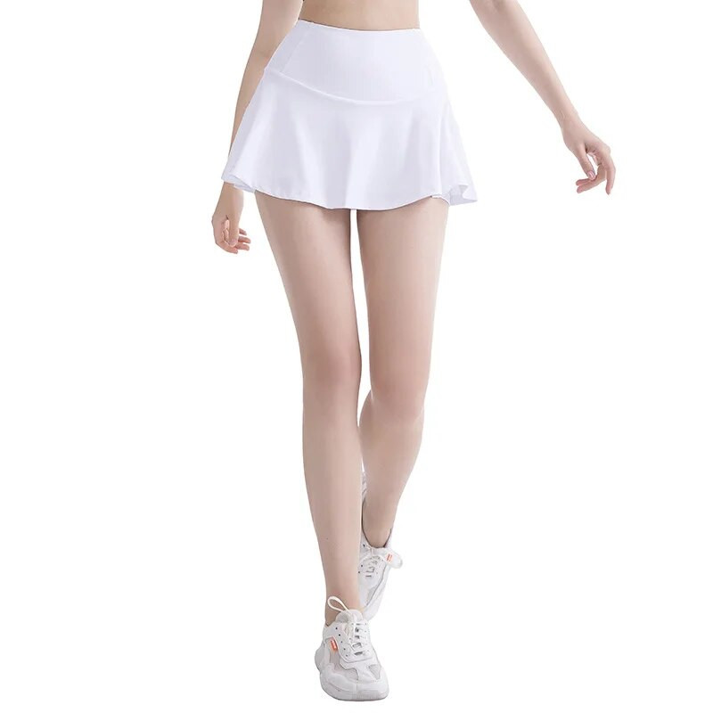 Jauni Jogas īsi svārki ar augstu vidukli Sieviešu sporta tenisa svārki Iekšējie šorti Zeķubikses Skriešanas Golfa Kleita Ātri Dry Fitnesa Treniņš Skort