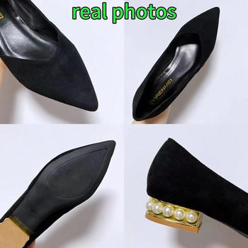 Летни дамски помпи Обувки с приплъзване на нисък ток за момичета Елегантни балетни обувки Офис дамски кожени мокасини 2023 г. Мокасини 39