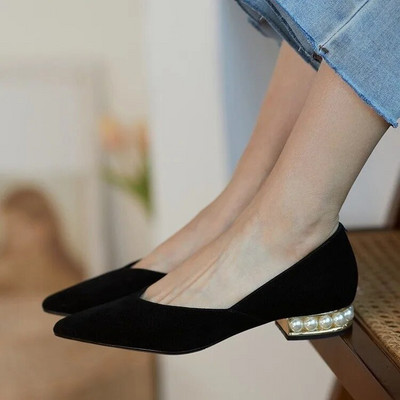 Summer Women Pumps Slip με χαμηλό τακούνι σε παπούτσια για κορίτσια Κομψά μπαλαράκια γραφείου Γυναικεία δερμάτινα loafer 2023 Μοκασίνια 39