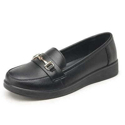 Primul strat din piele de vacă, stil de primăvară, toamnă, pantofi pentru mamă, cu talpă moale, pantofi unici, confortabili, de vârstă mijlocie, femei în vârstă, munca