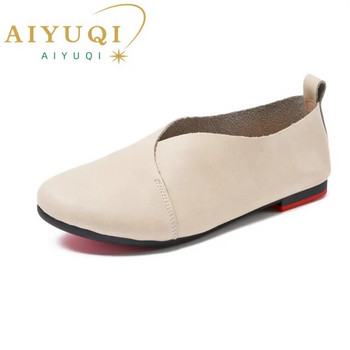 Дамски обувки AIYUQI 2023 Нови плоски удобни голям размер 43 Дамски обувки 7 цвята Нехлъзгащи се майчински обувки