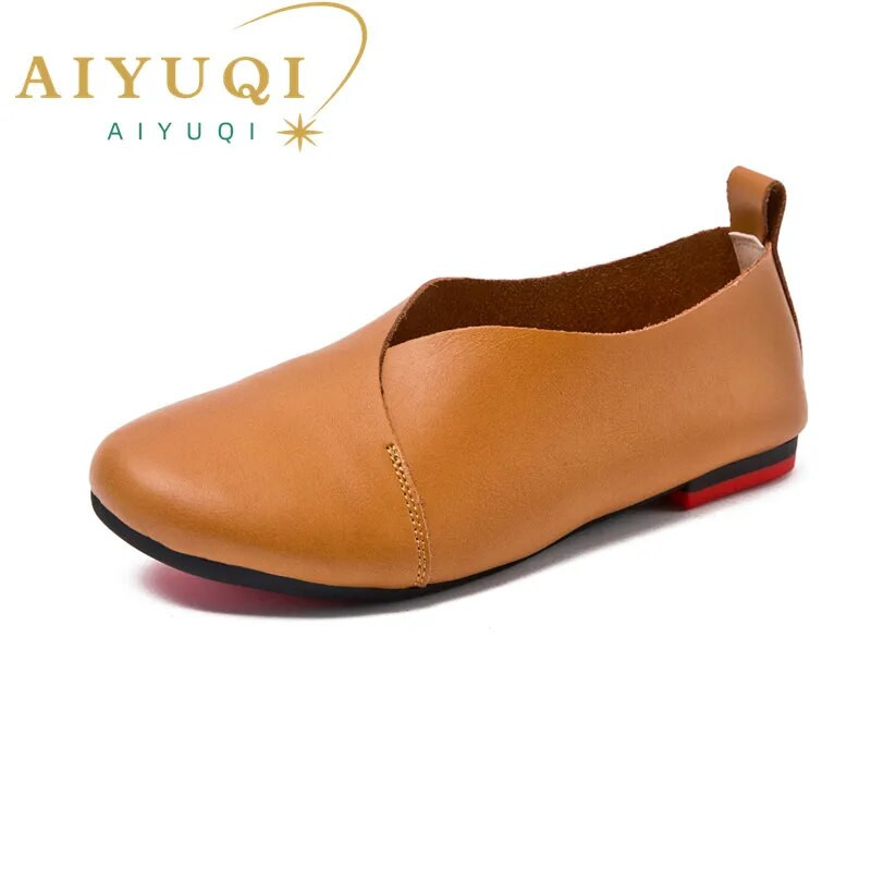 AIYUQI sieviešu apavi  2023. gada jauni plakani ērti, lieli 43 izmēra sieviešu apavi 7 krāsu, neslīdoši mātes apavi