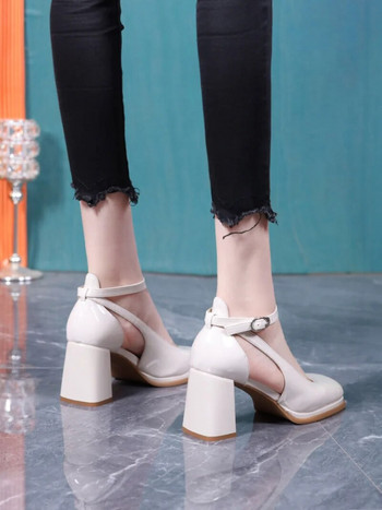 Дамски обувки Помпи Обувки на ток Обувки на танкетка с платформа Водоустойчиви сандали за жени Високи токчета Буен ток F за лято 2023 г.