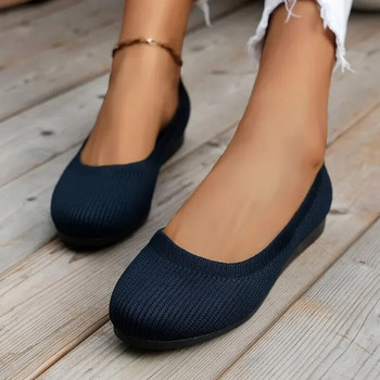Νέα ανοιξιάτικα φθινοπωρινά παπούτσια casual γυναικεία slip-on Pump μονόπλατα παπούτσια αναπνεύσιμα γυναικεία υφασμάτινα loafers με στρογγυλά δάχτυλα μεγάλο μέγεθος 2023