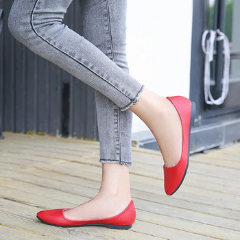 Елегантни дамски обувки с равни пръсти с остри пръсти Дамски помпи Удобни работни и кариерни партита Обувки за открито без приплъзване Налични 4 цвята