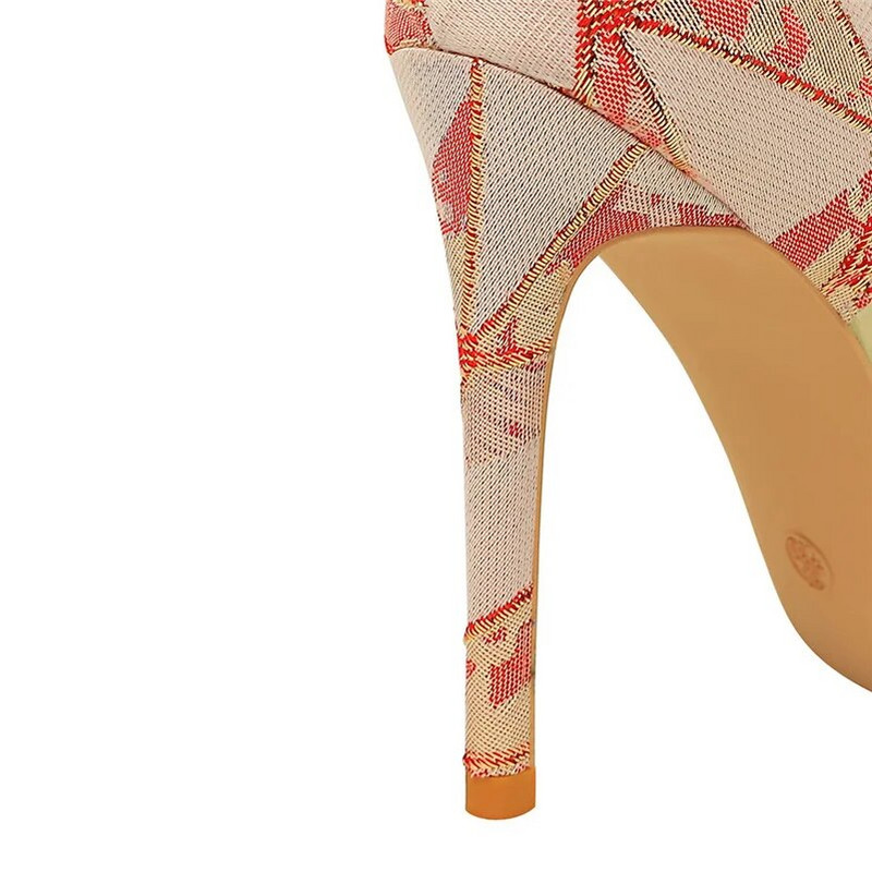 Jauni sieviešu 10,5 cm augstpapēžu kurpes Pumpas Sieviešu Stripper Stiletto Purpura auduma Scarpins Kāzu Papēži Catwalk Naktskluba ballīte Seksīgas kurpes