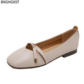 Flats Slip on γυναικεία παπούτσια 2023 Loafers Δερμάτινα casual παπούτσια Γυναικεία μαύρα ξυπόλυτα παπούτσια Woman Chaussure Femme Zapatos Planos