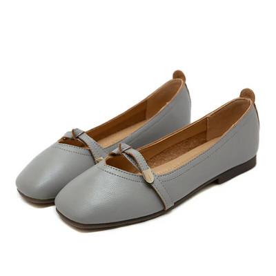 Flats Slip on γυναικεία παπούτσια 2023 Loafers Δερμάτινα casual παπούτσια Γυναικεία μαύρα ξυπόλυτα παπούτσια Woman Chaussure Femme Zapatos Planos