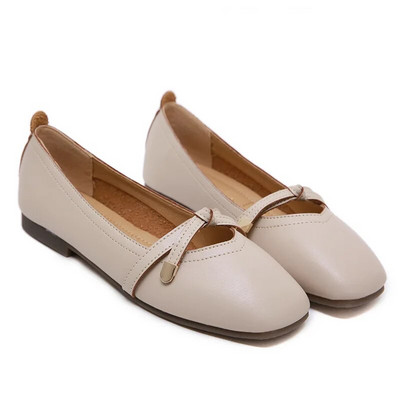 Flats Slip on γυναικεία παπούτσια 2023 Loafers Δερμάτινα casual παπούτσια Γυναικεία μαύρα ξυπόλυτα παπούτσια Woman Chaussure Femme Zapatos Planos