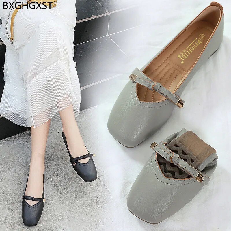 Plakanie apavi sievietēm 2023. g. svārki Ādas ikdienas apavi Sieviešu melni apavi basām kājām Siev.