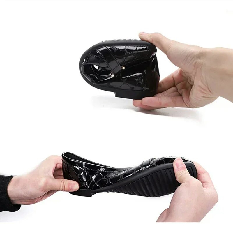 Wnfsy sieviešu ikdienas apavi pavasara modes pretslīdēšanas balerīnas plakanās sievietes, elpojošas lakādas, mīkstas zoles kurpes Zapatillas