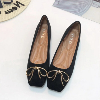 Άνοιξη/φθινόπωρο 2023 Νέα Μονά Γυναικεία Παπούτσια με πεταλούδες Flats Shallow Mouth Bean Παπούτσια ρετρό τετράγωνα δάχτυλα Plus Size Γυναικεία παπούτσια