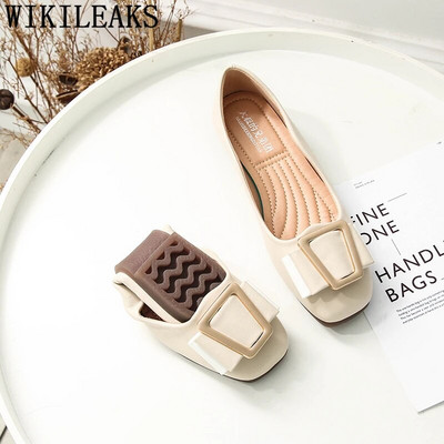 Δερμάτινα παπούτσια Γυναικείες Espadrilles Slip On Παπούτσια Γυναικεία Γυναικεία Loafers Creepers Flats Γυναικεία παπούτσια Κορεατικού στυλ Plus Size 42 Buty