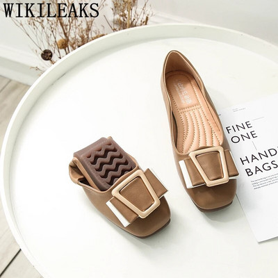 Δερμάτινα παπούτσια Γυναικείες Espadrilles Slip On Παπούτσια Γυναικεία Γυναικεία Loafers Creepers Flats Γυναικεία παπούτσια Κορεατικού στυλ Plus Size 42 Buty