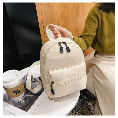 Mini rucsacuri pentru femei Trend Nylon Geantă pentru femei Genți de școală mici Rucsac alb pentru fete adolescente Rucsac casual de modă