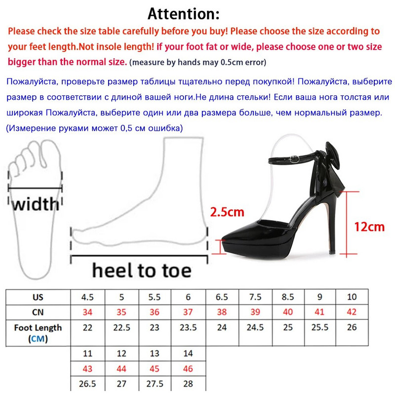 Bow Back Sieviešu augstpapēžu kurpes Sieviešu PU/zamšādas D`Orsay Pumps Platformas Potītes Sprādze Dobas Sandales Vakara Ballīšu Apavi Stiletto Izmērs46